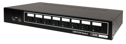 8-Port HDMI KVM-Switch 4K60Hz USB 2.0 Audio mit Hotkey-Umschaltung, Uniclass RH-1080A
